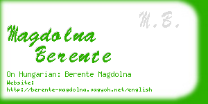 magdolna berente business card